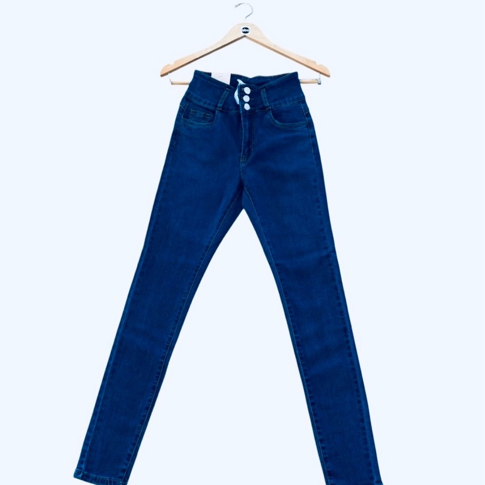 Y2K Movie and TV Clothes size 1/2 NWT womens indigo BLUE DENIM JEANS